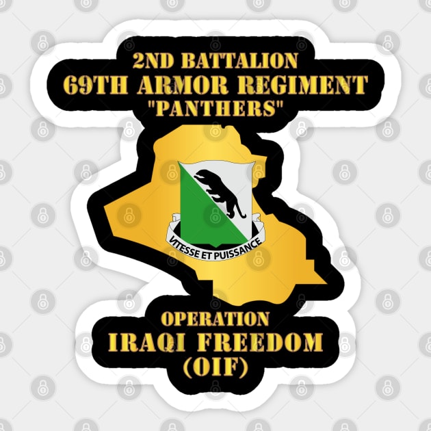 2nd Bn 69th Armor Regt - OIF w Map Sticker by twix123844